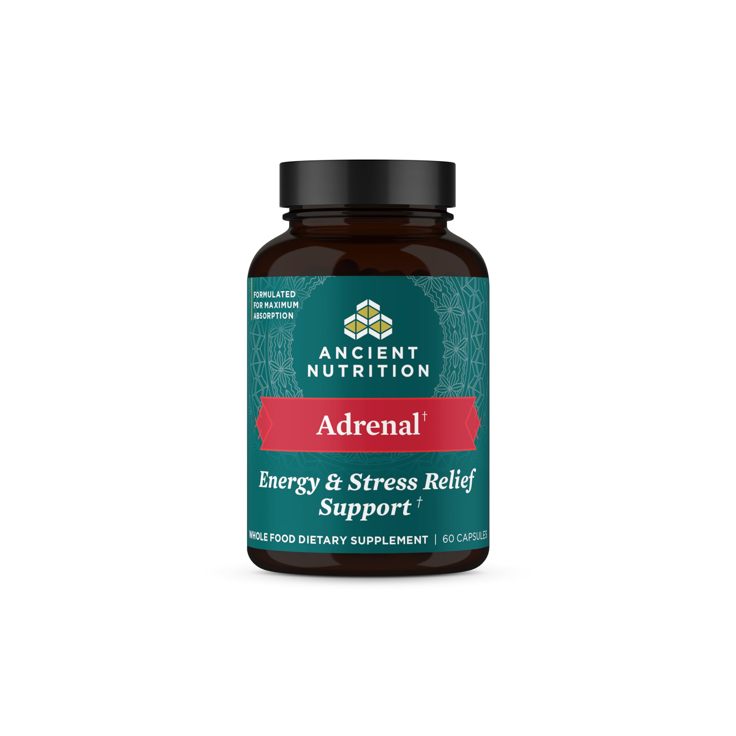 Ancient Nutrition Adrenal Support bottle with Ashwagandha capsules