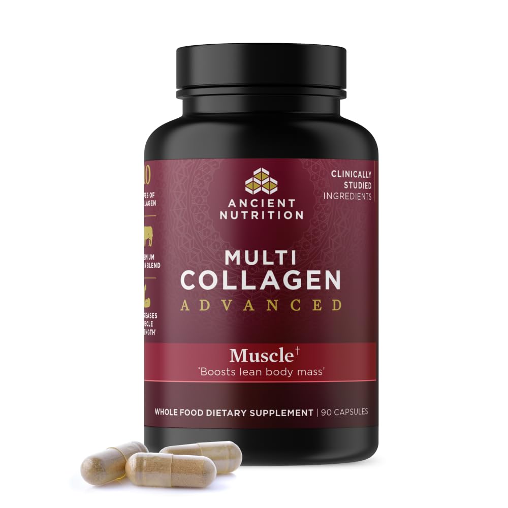 Ancient Nutrition Advanced Multi Collagen Protein Capsules bottle - 90 count