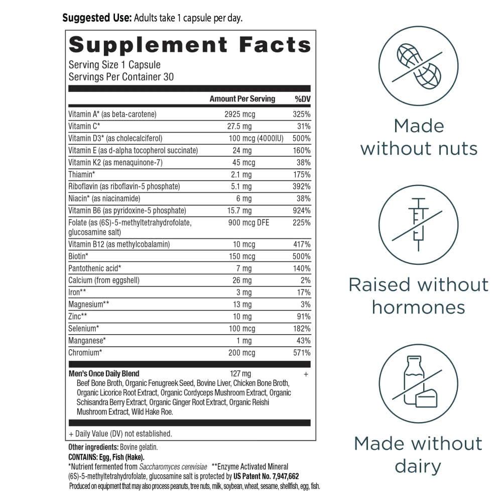 Front label highlighting vitamins A, B, and K2