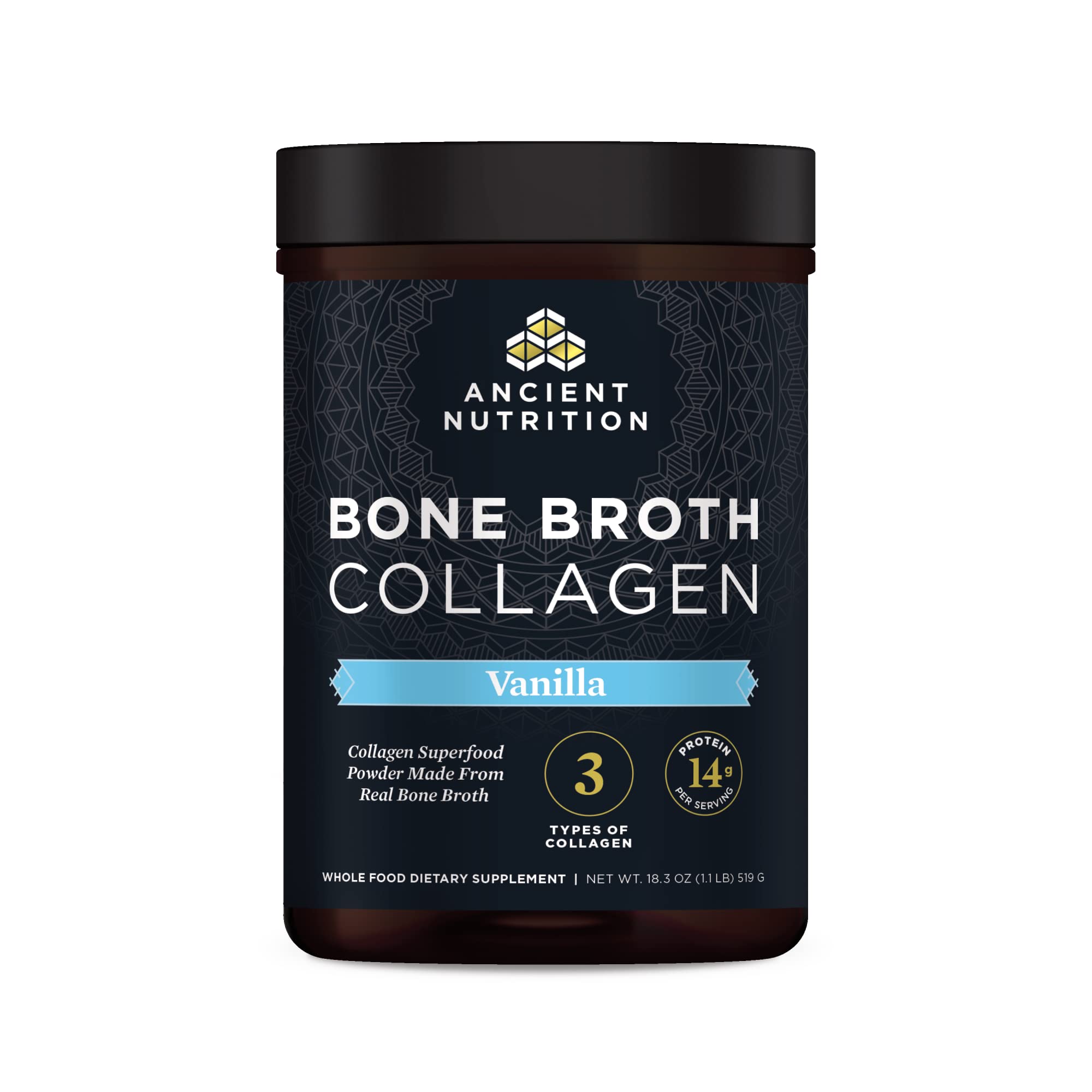 Hero image of Ancient Nutrition Bone Broth Collagen Powder Vanilla 18.3 oz