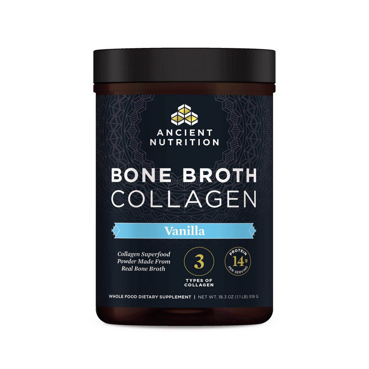 Hero image of Ancient Nutrition Bone Broth Collagen Powder Vanilla 18.3 oz
