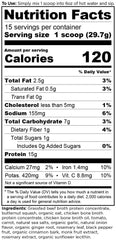 Scoop of bone broth protein powder with butternut squash flavor