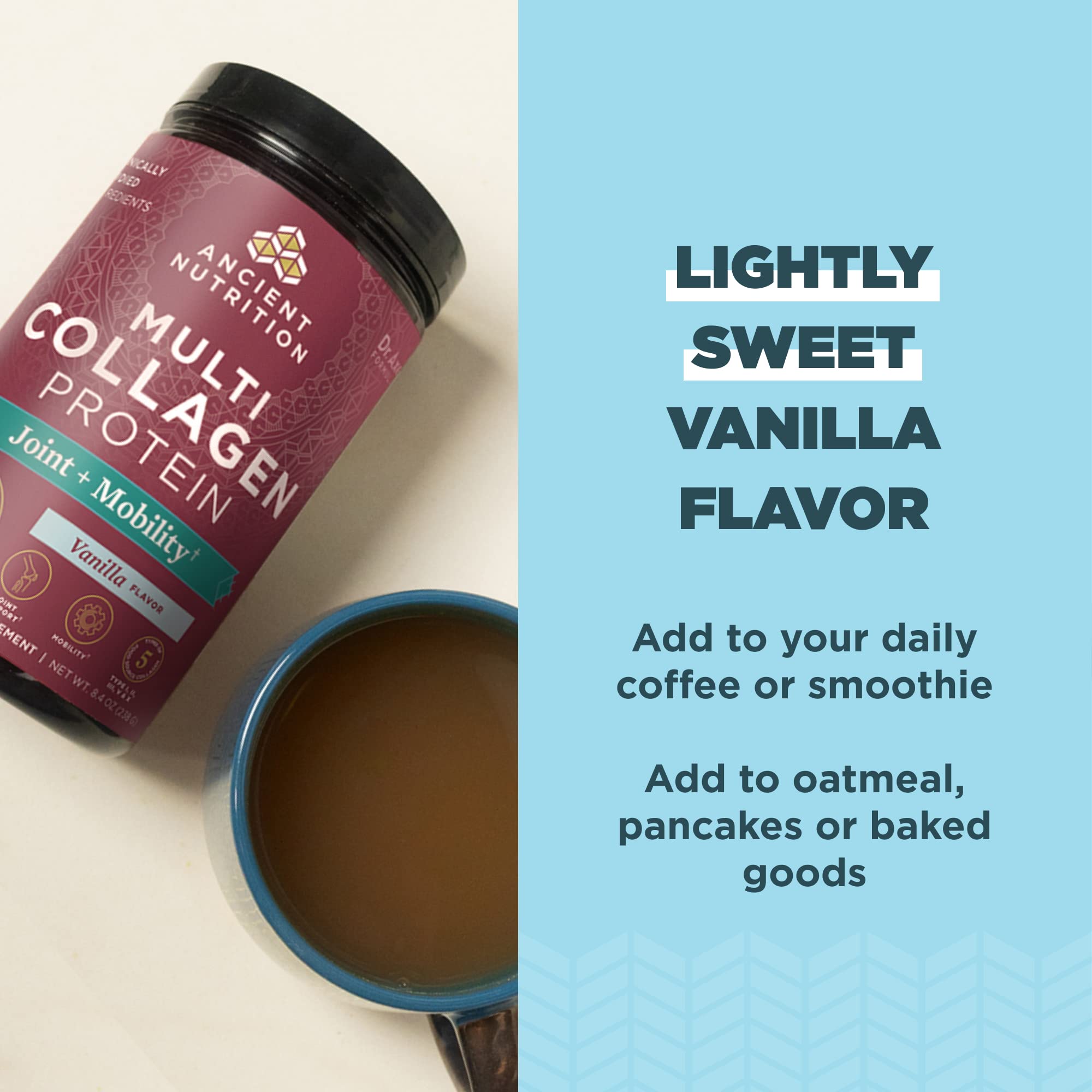 Hydrolyzed collagen peptides powder illustration