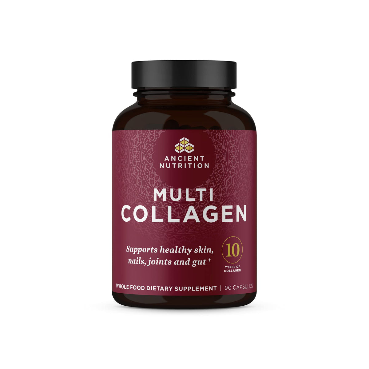 Ancient Nutrition Collagen Peptides Pills bottle label
