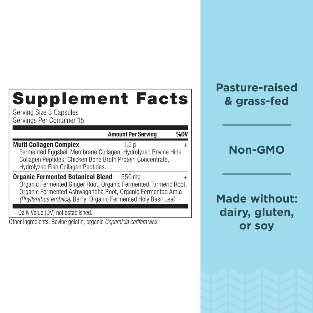 Close-up of collagen pills capsules