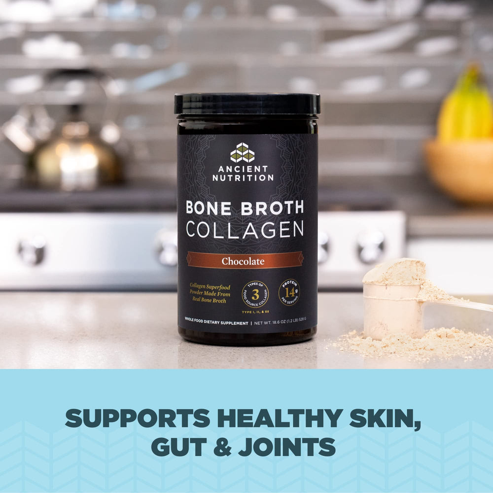 Serving scoop with bone broth collagen powder