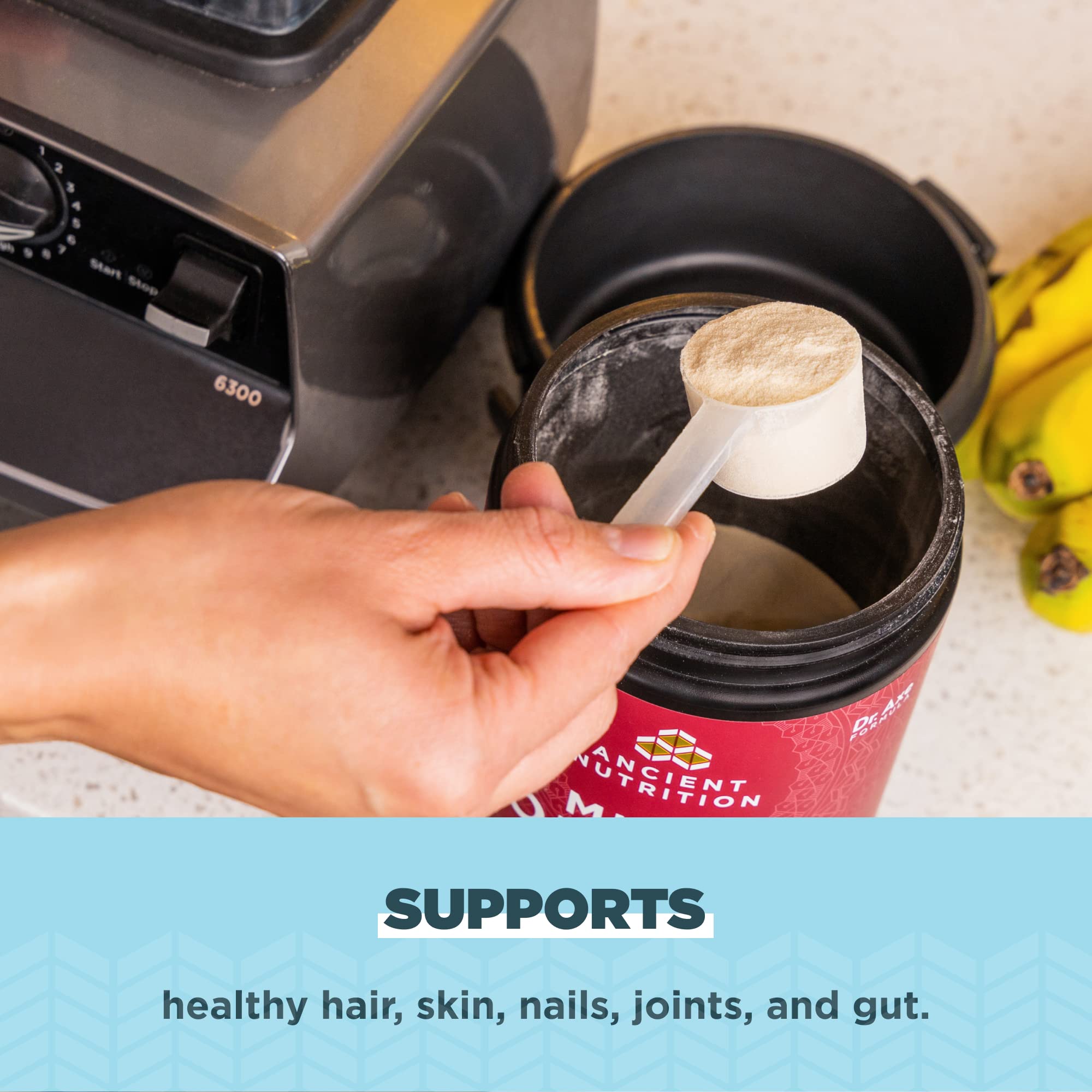 Dairy-free, gluten-free, keto-friendly collagen powder packaging