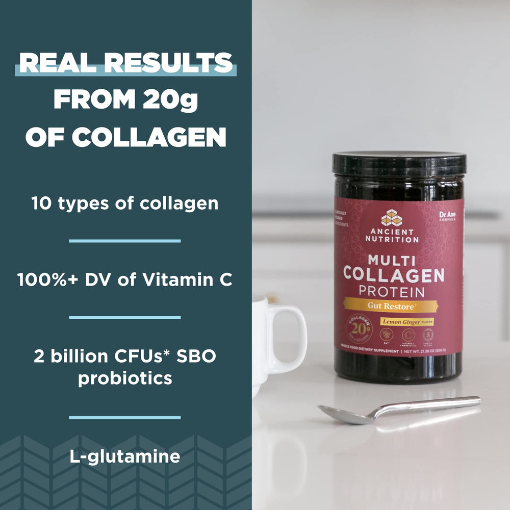 Scoop of Gut Restore collagen powder