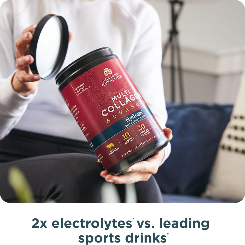 Nutrition facts panel for Hydrate Advanced Multi Collagen