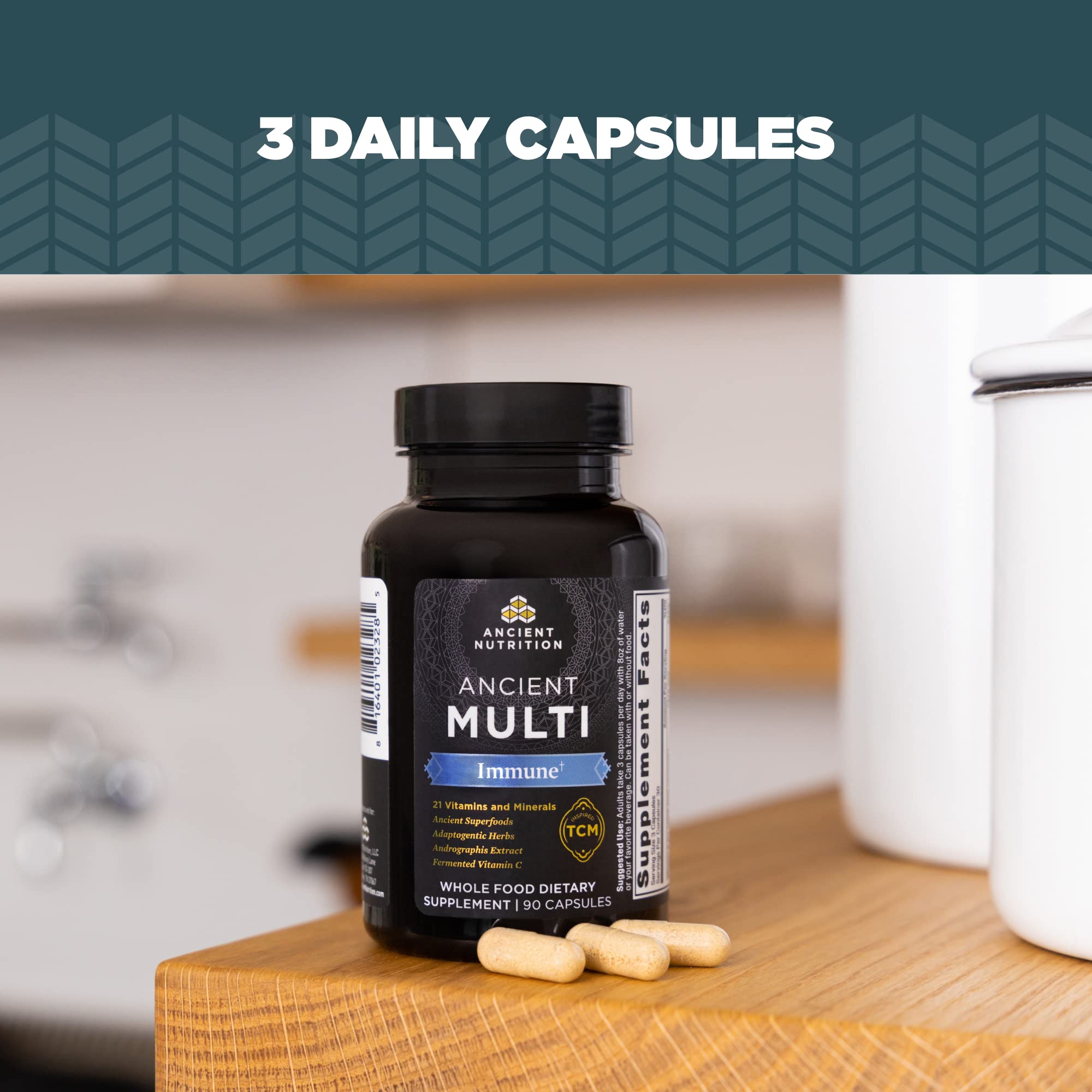 90-capsule bottle shown as keto-friendly multivitamin