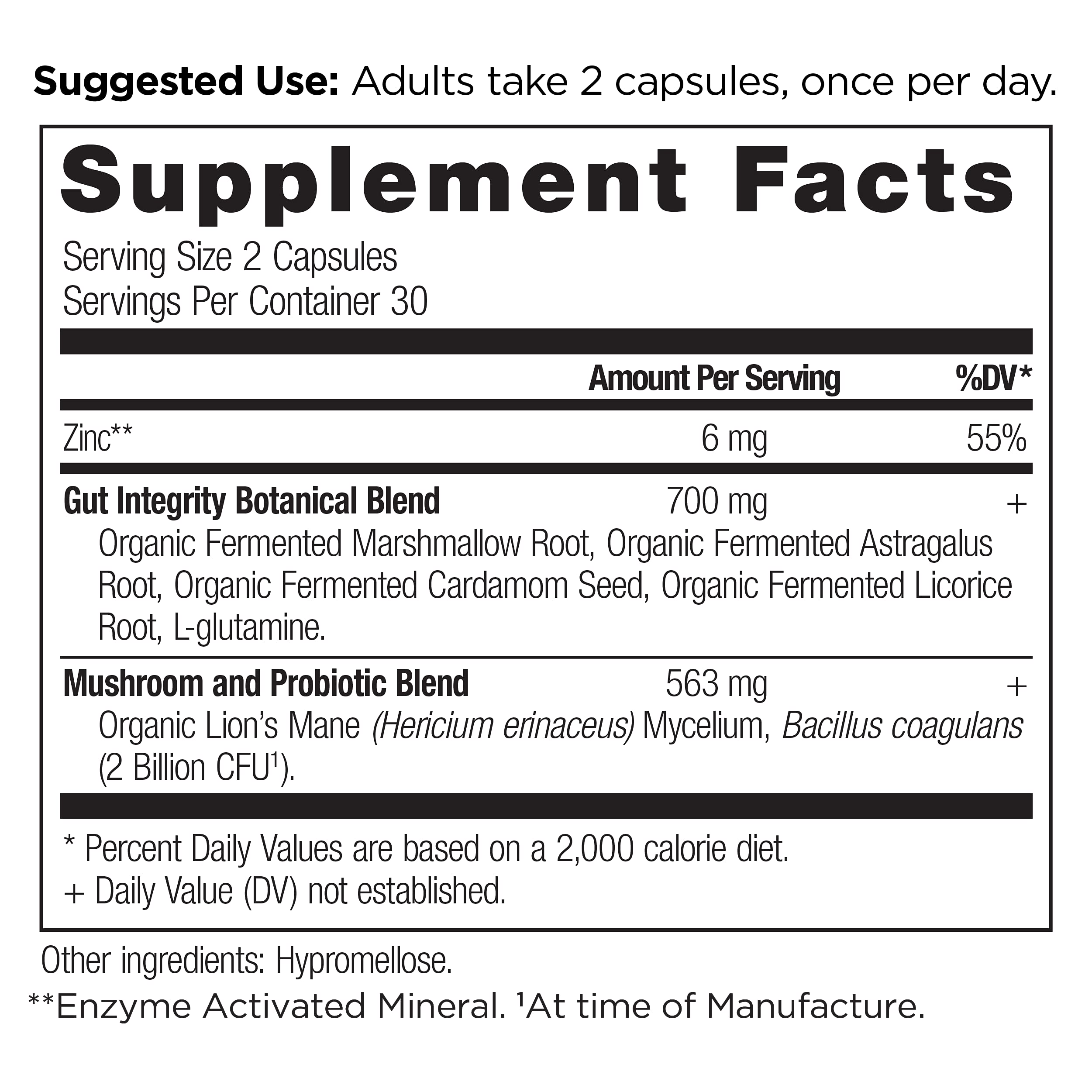Packaging of Ancient Nutrition Leaky Gut Capsules 60 count