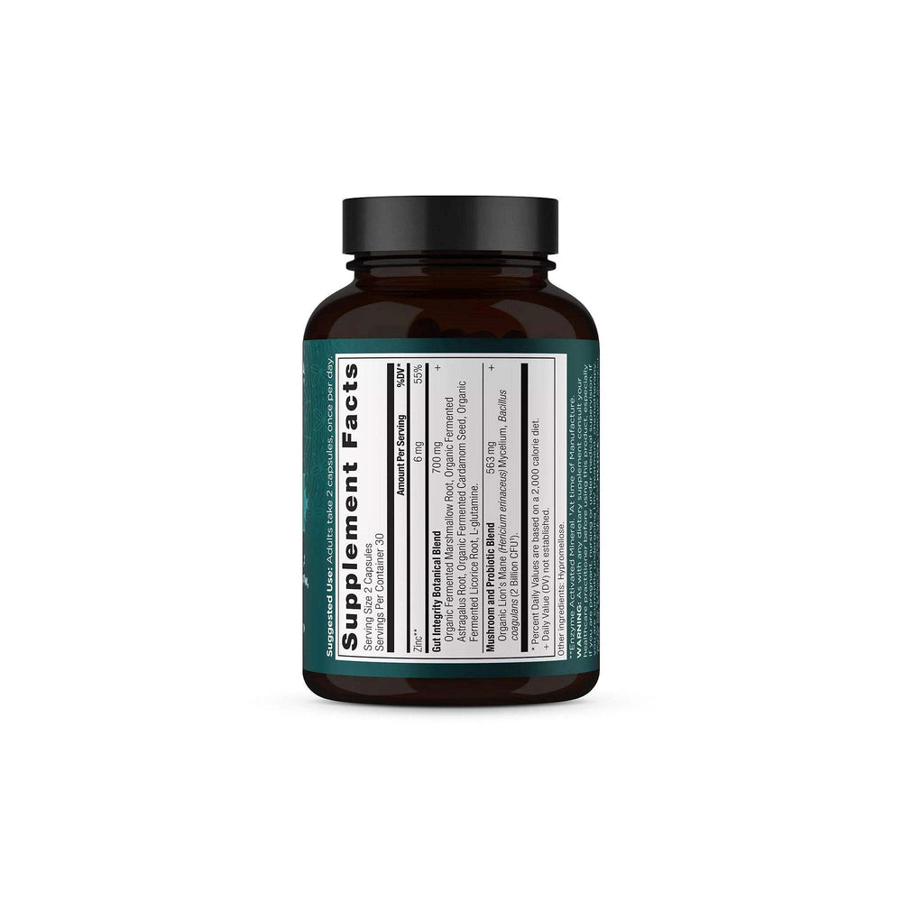 Ancient Nutrition Leaky Gut Capsules on a kitchen counter