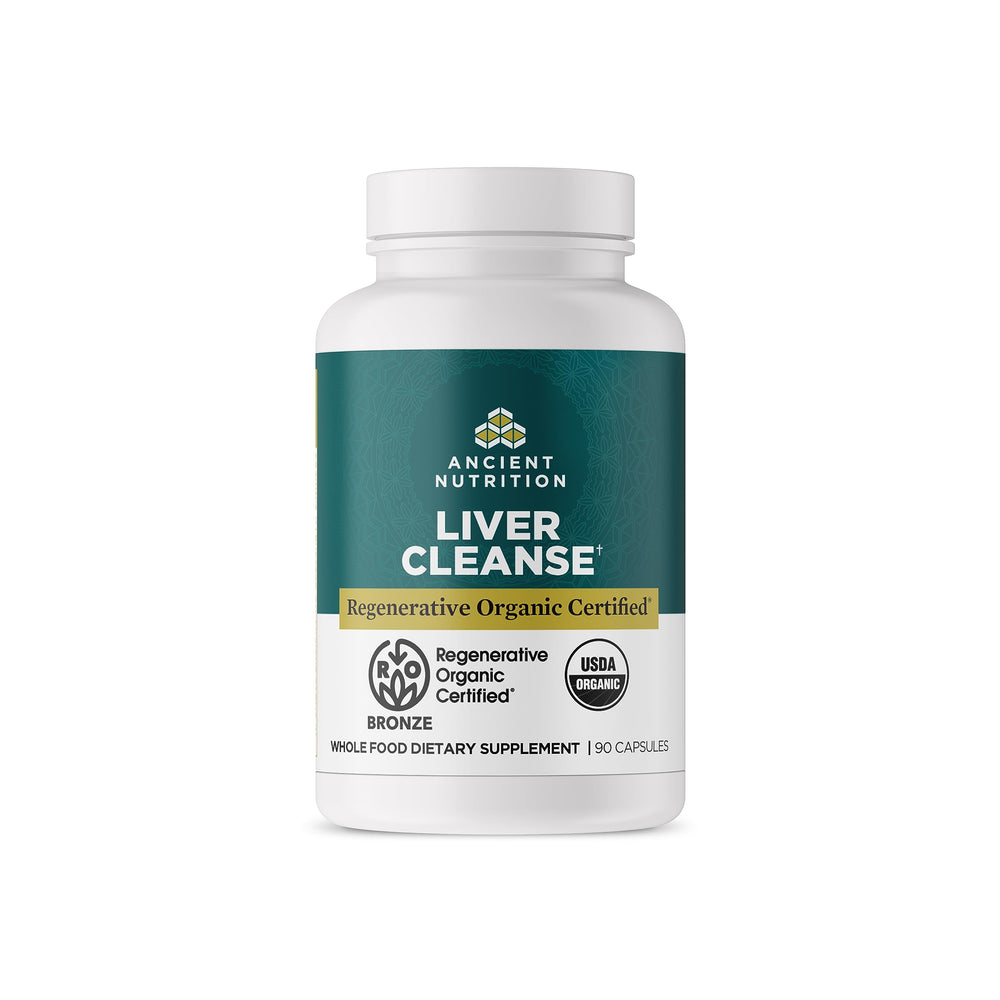 Ancient Nutrition Liver Cleanse bottle featuring Milk Thistle