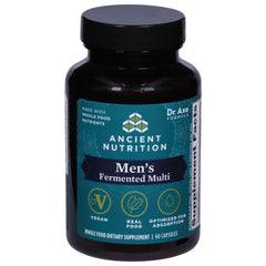 Ancient Nutrition Men's Fermented Multivitamin – 60-count vegan multivitamin with vitamins A, C, D, E, K, zinc and magnesium