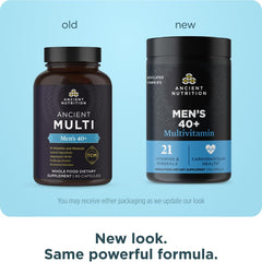 Close-up of bottle label showing 21 vitamins and minerals