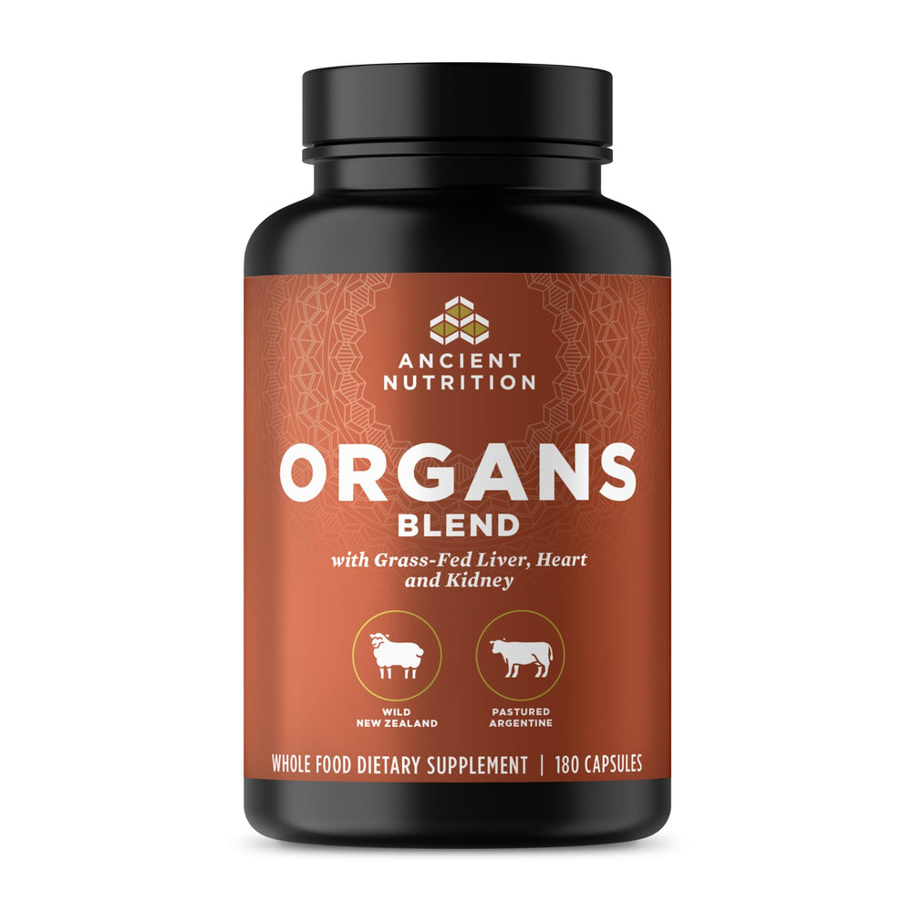 Front view of Ancient Nutrition Organ Supplements Complex bottle