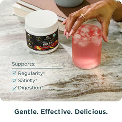 Pack shot of Raspberry Lemonade Organic Fiber Powder 6.5 oz