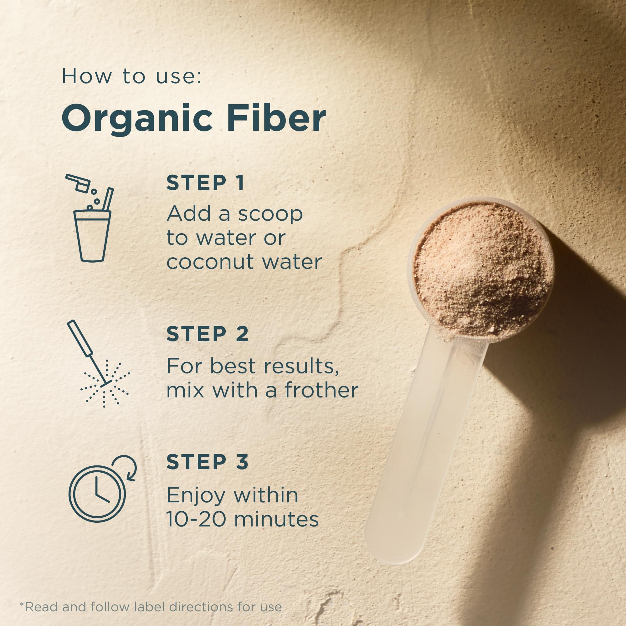 Serving illustration showing 4 g soluble fiber per serving