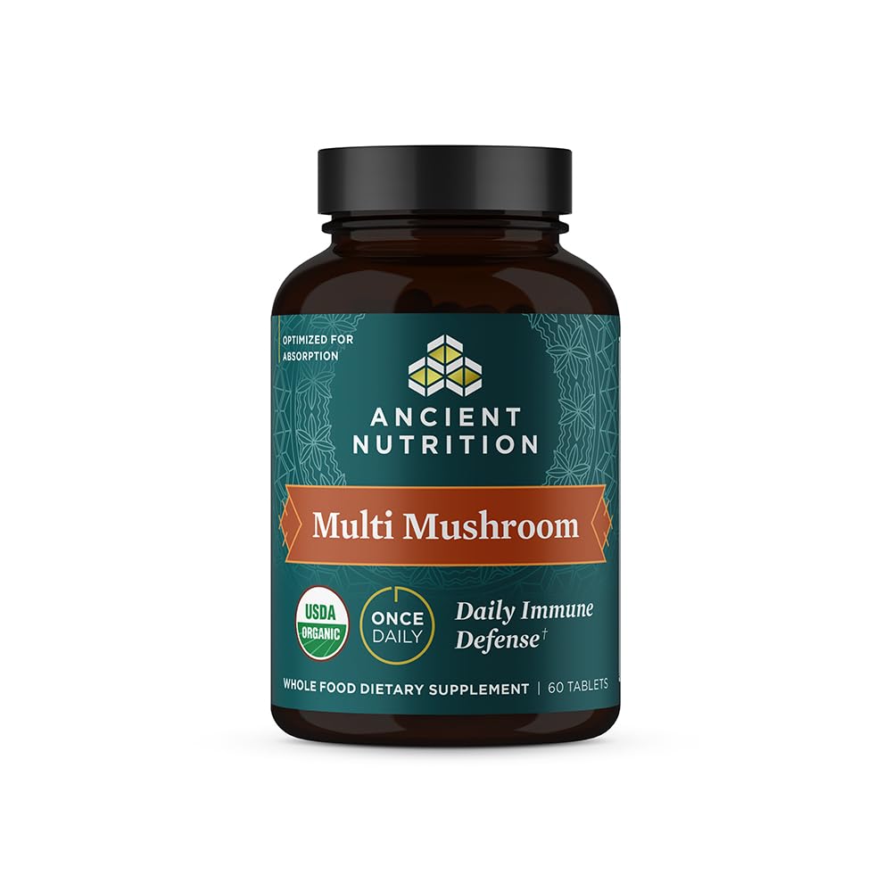 Ancient Nutrition Organic Multi Mushroom Immune Support 60 Count bottle