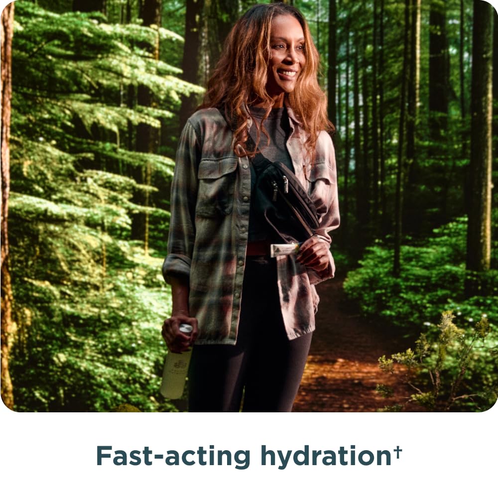 Ancient Nutrition Rapid Hydration prepared Lemon Lime drink in glass highlighting refreshing flavor