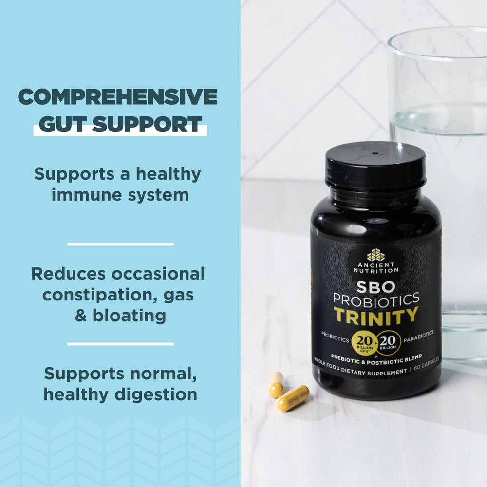 Graphic of ingredients in SBO Probiotic Trinity