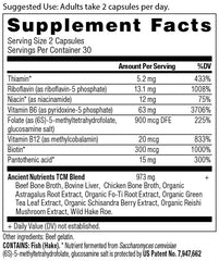 Front label of Ancient Nutrition Vitamin B Complex bottle