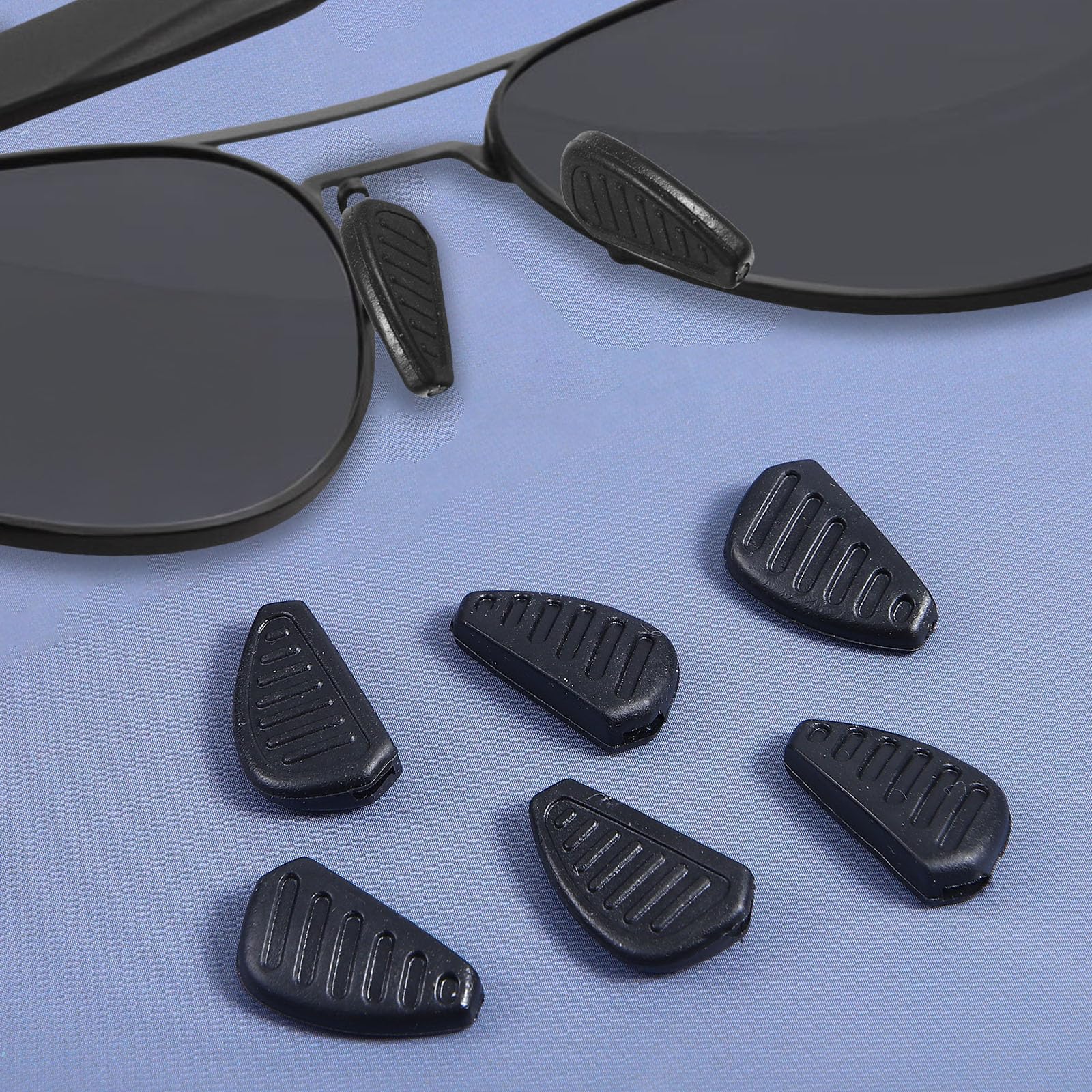 Black silicone anti-slip nose pads for glasses