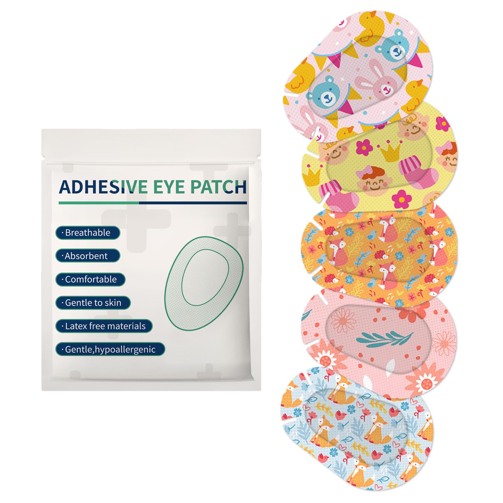 AndicAge 60pcs eye patches for kids packaging front view