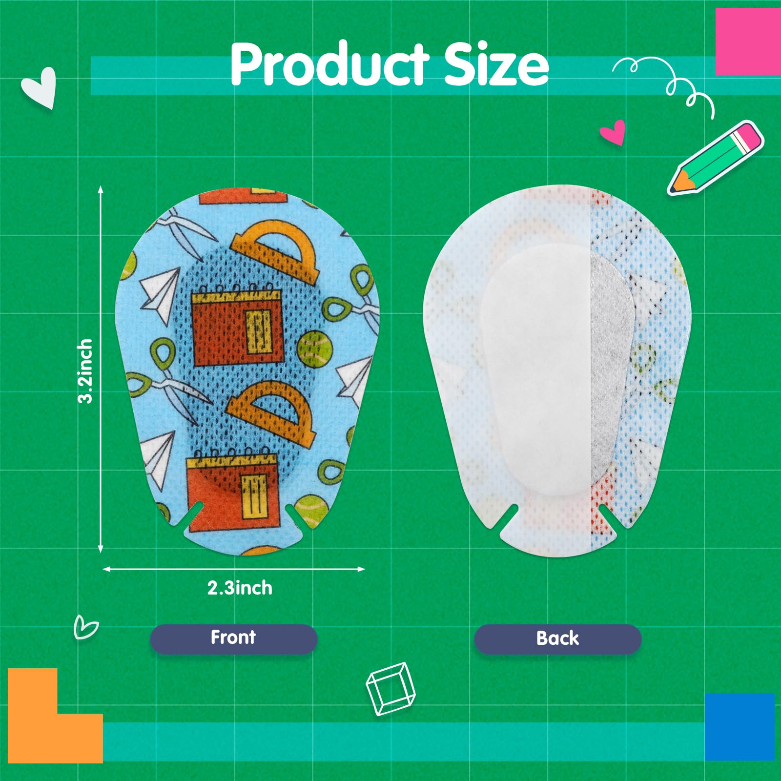 3.2 x 2.3 inch size eye patches designed for children's eyes