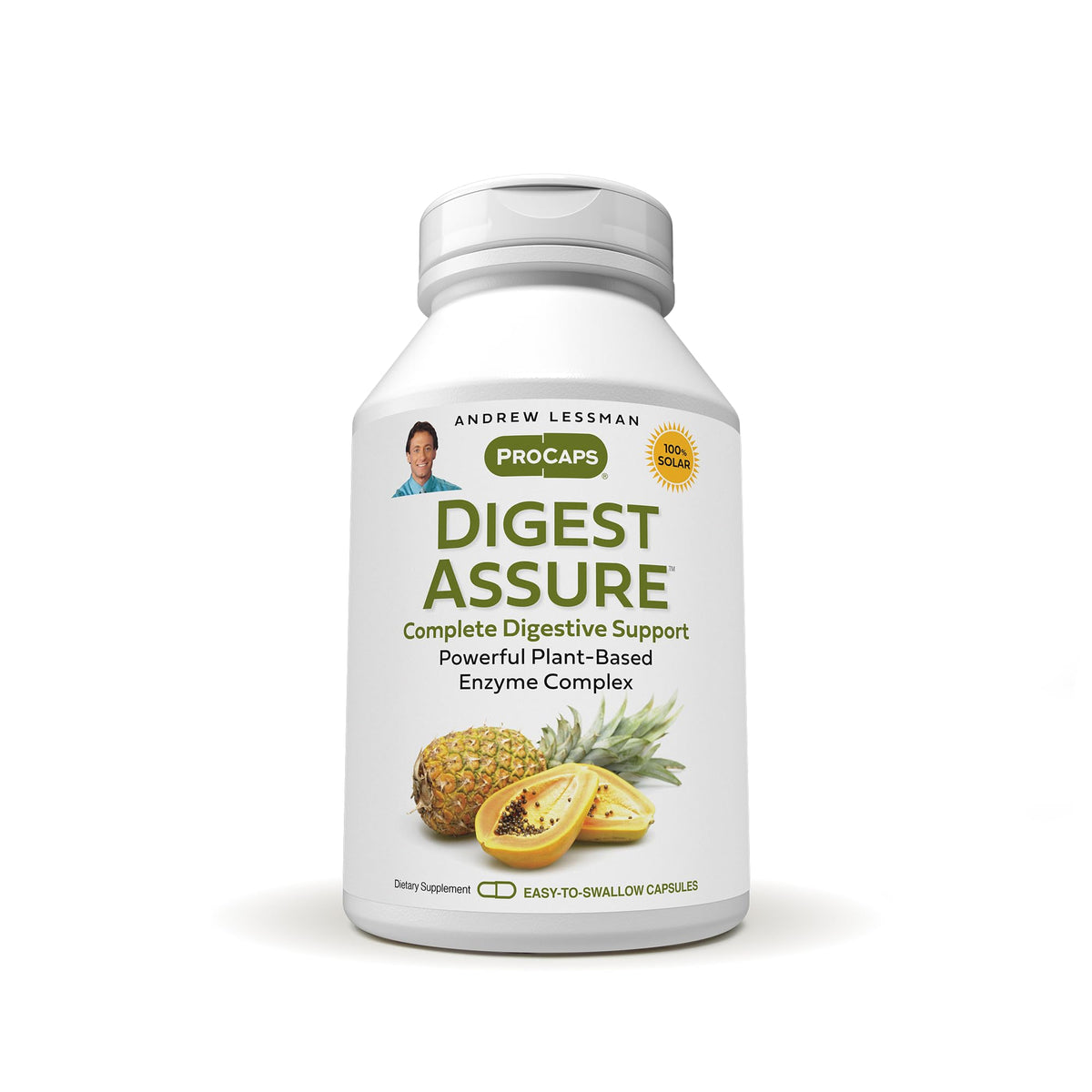 Andrew Lessman Digest Assure packaging with 180 capsules