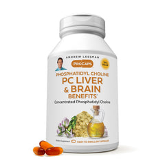 Front view of Andrew Lessman PC Liver and Brain Benefits bottle