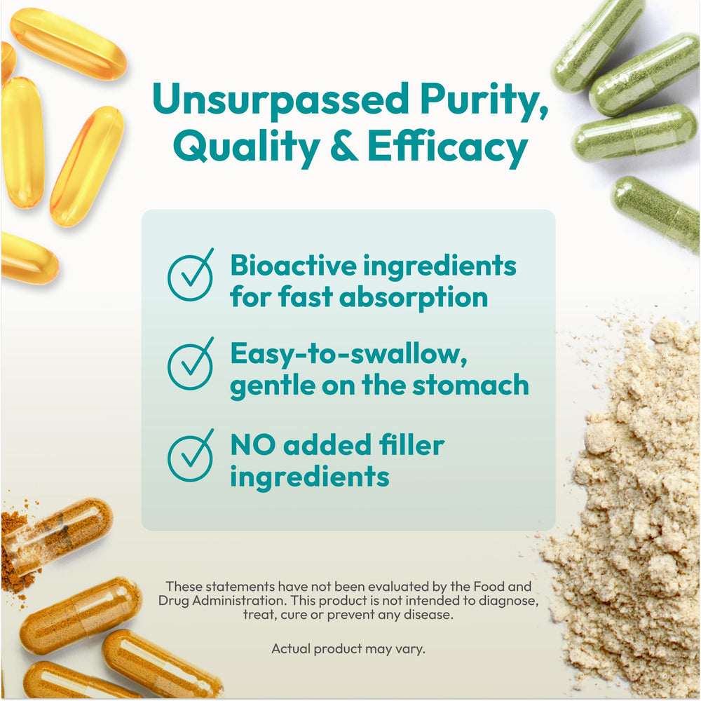 Product label highlighting no additives and allergen-free claims