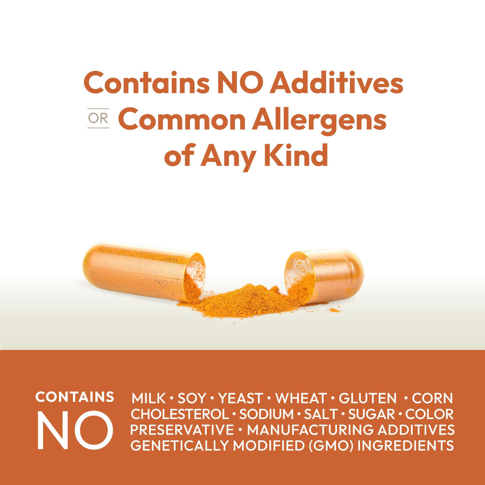 Dairy-free gluten-free soy-free turmeric supplement