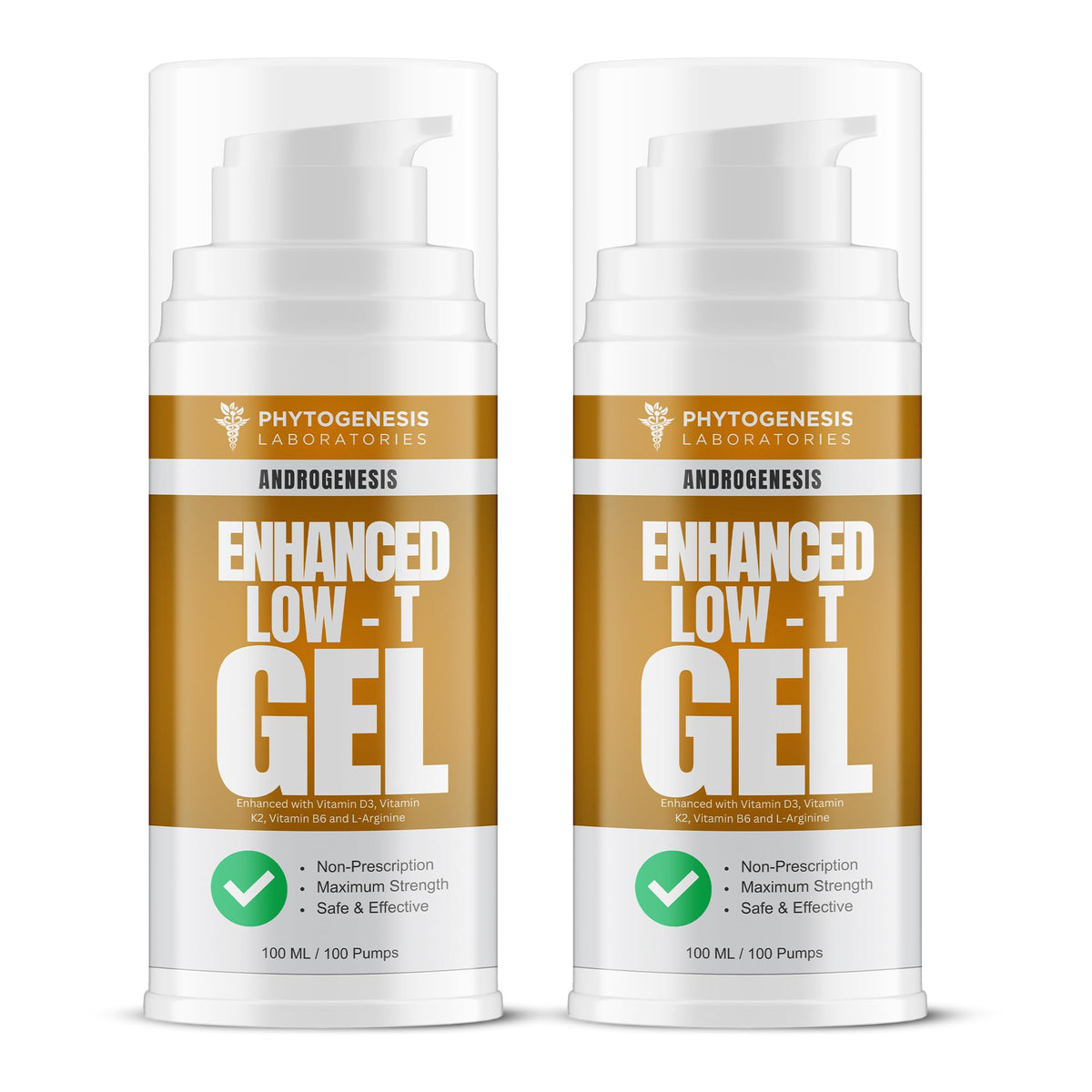 Front view of ANDROGENESIS Enhanced Formula gel