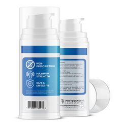 Androgenesis natural low-t gel arm-application on skin demonstrates targeted delivery and absorption.