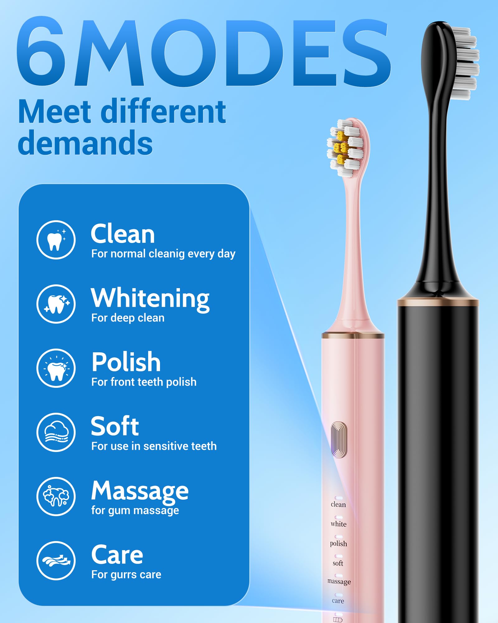 12 replacement brush heads for Aneebart toothbrush