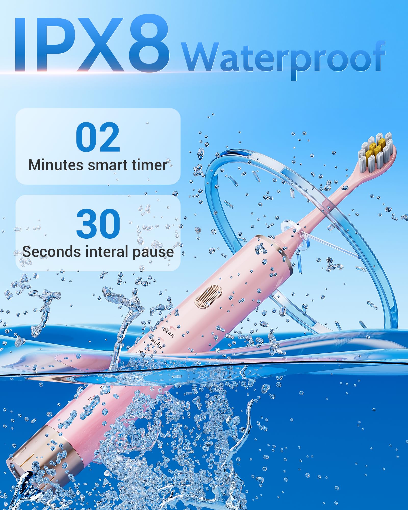Aneebart toothbrush with six brushing modes