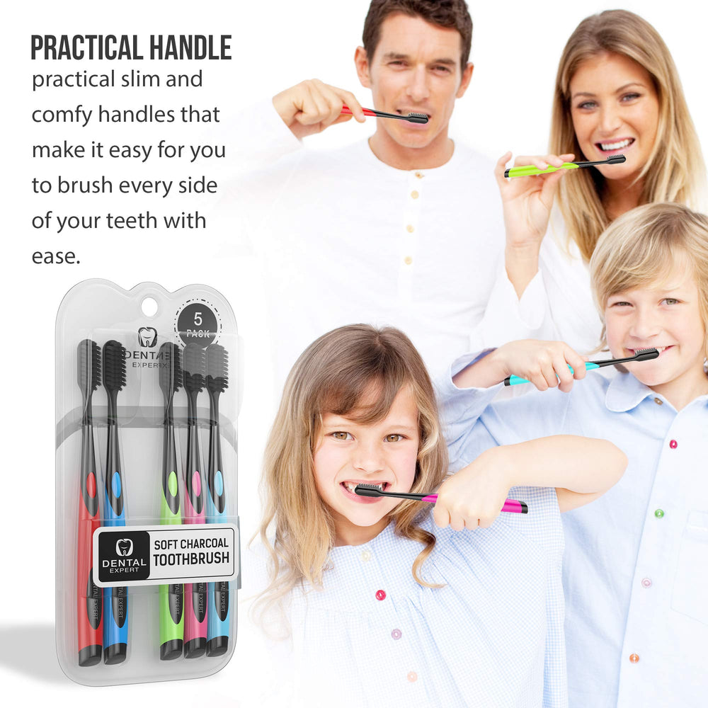 Angled bristles designed for deep cleaning between teeth