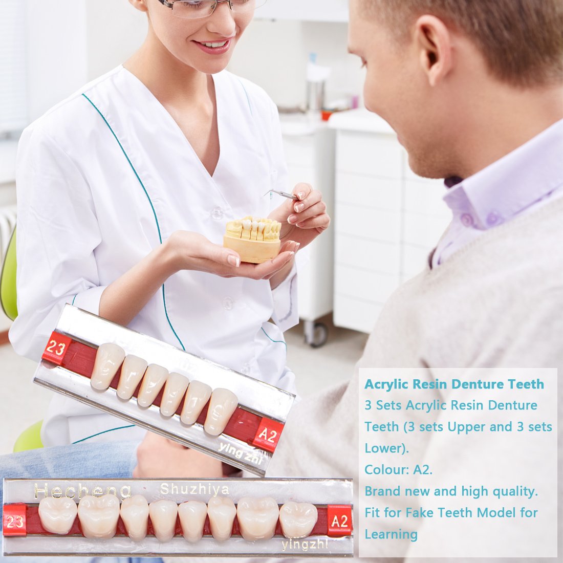 DIY study model use of Angzhili denture teeth