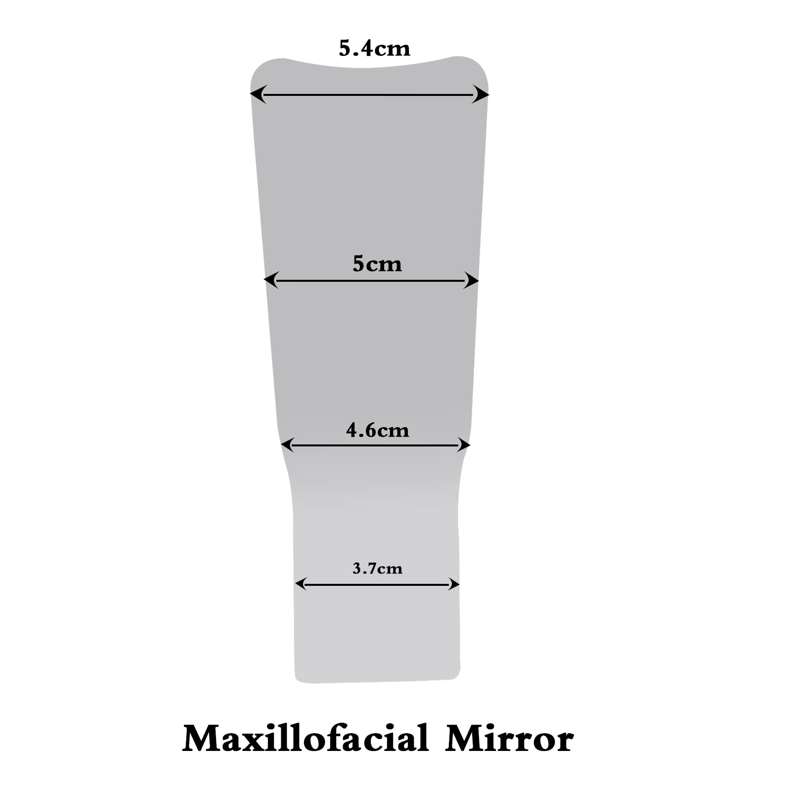 Stainless steel two-sided occlusal mirror for dental photography