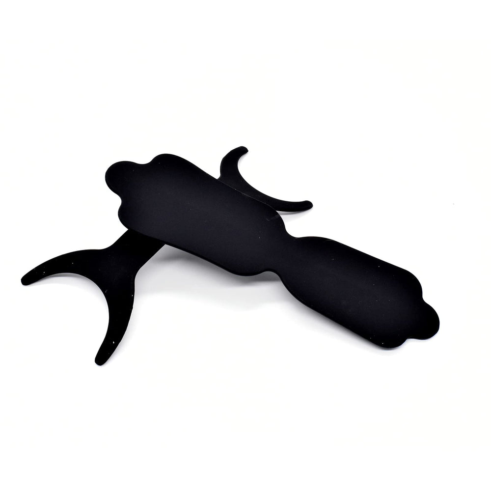 Bendable black background board setup for orthodontic photography