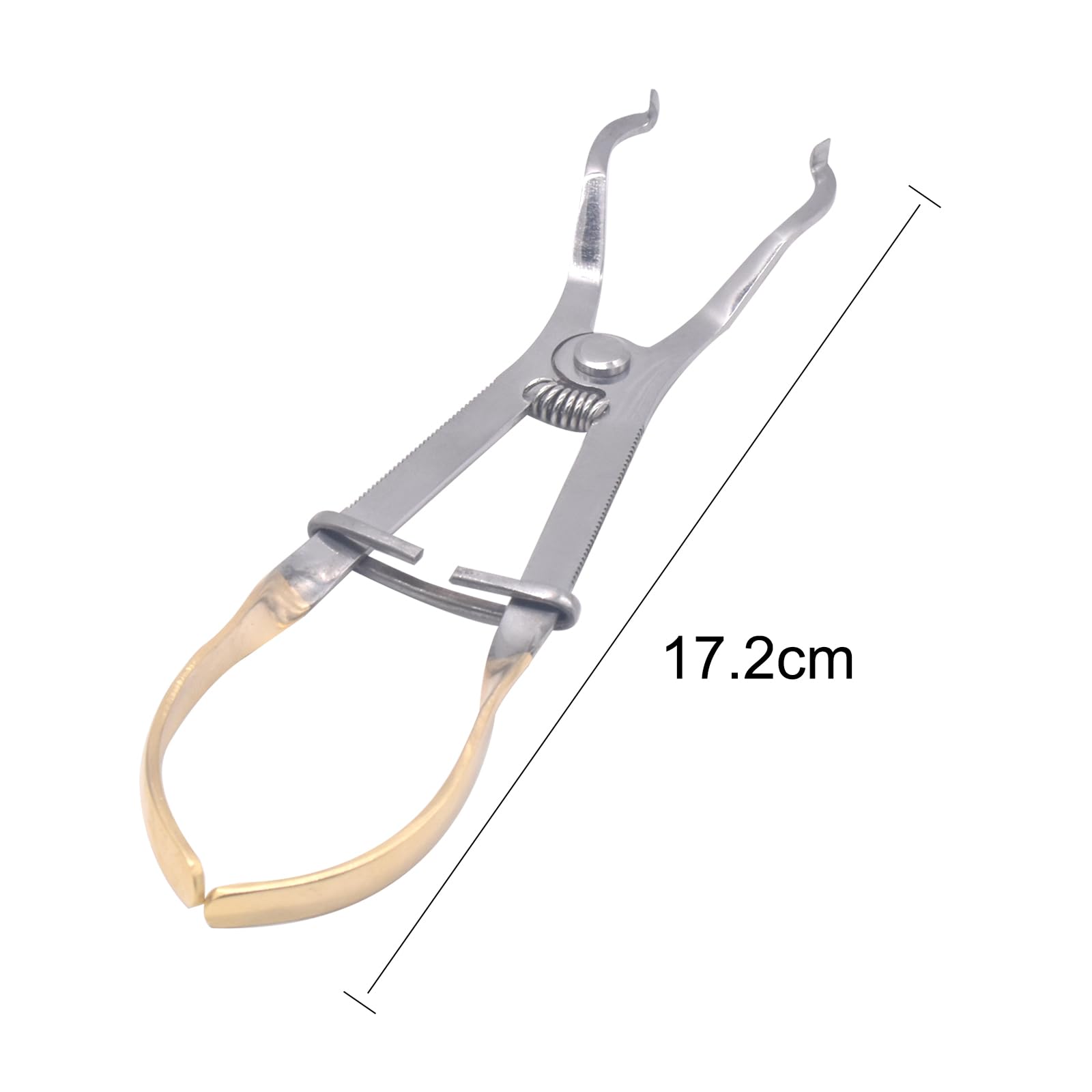 Stainless steel clip ring placement pliers tip close-up