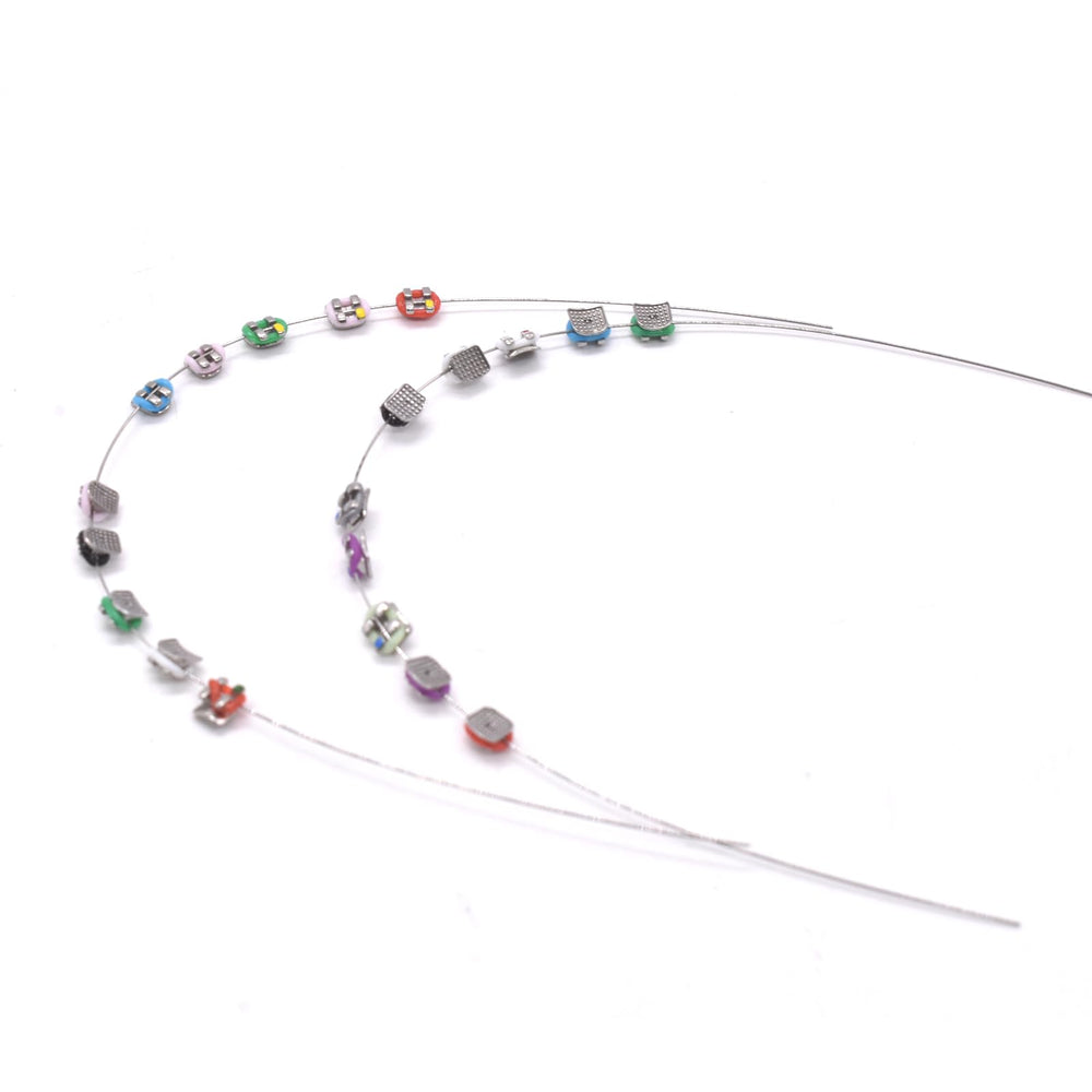 Angzhili 1-pack temporary tooth decoration with metal brackets and wires - colorful components