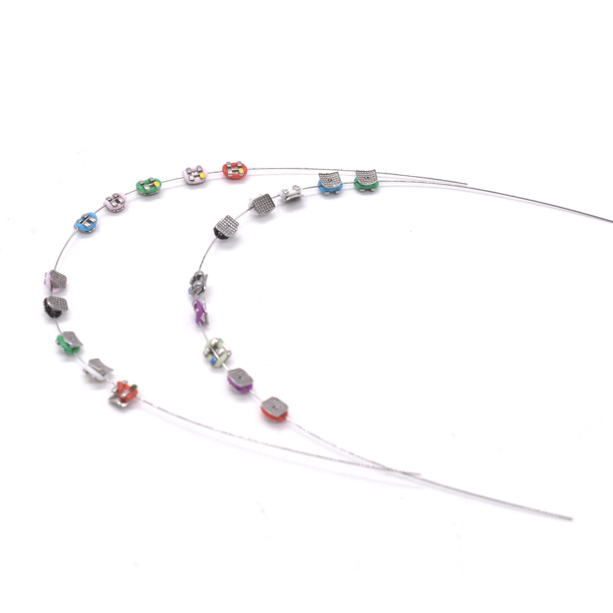 Angzhili 1-pack temporary tooth decoration with metal brackets and wires - colorful components