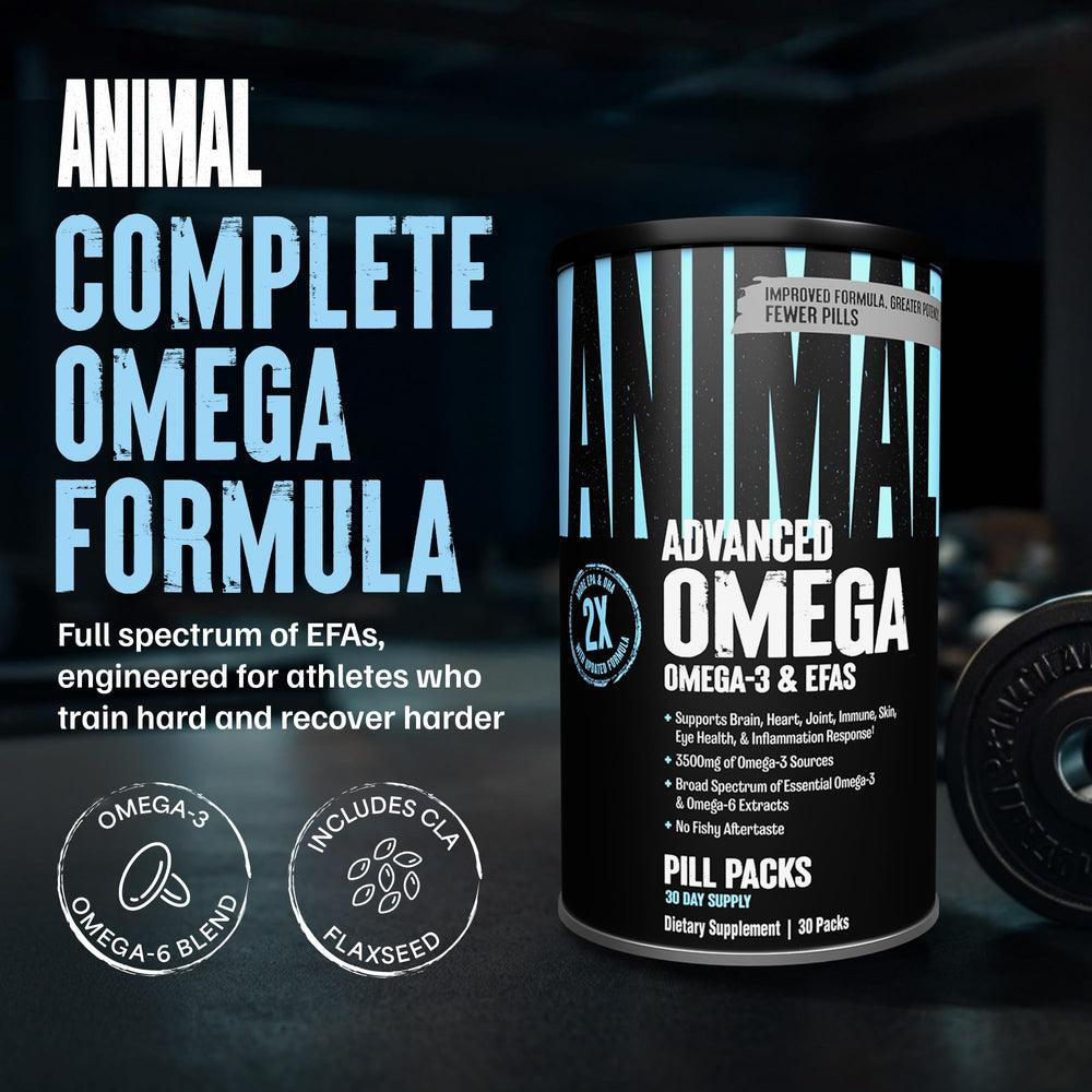 Detailed label on Animal Advanced Omega-3 Pack