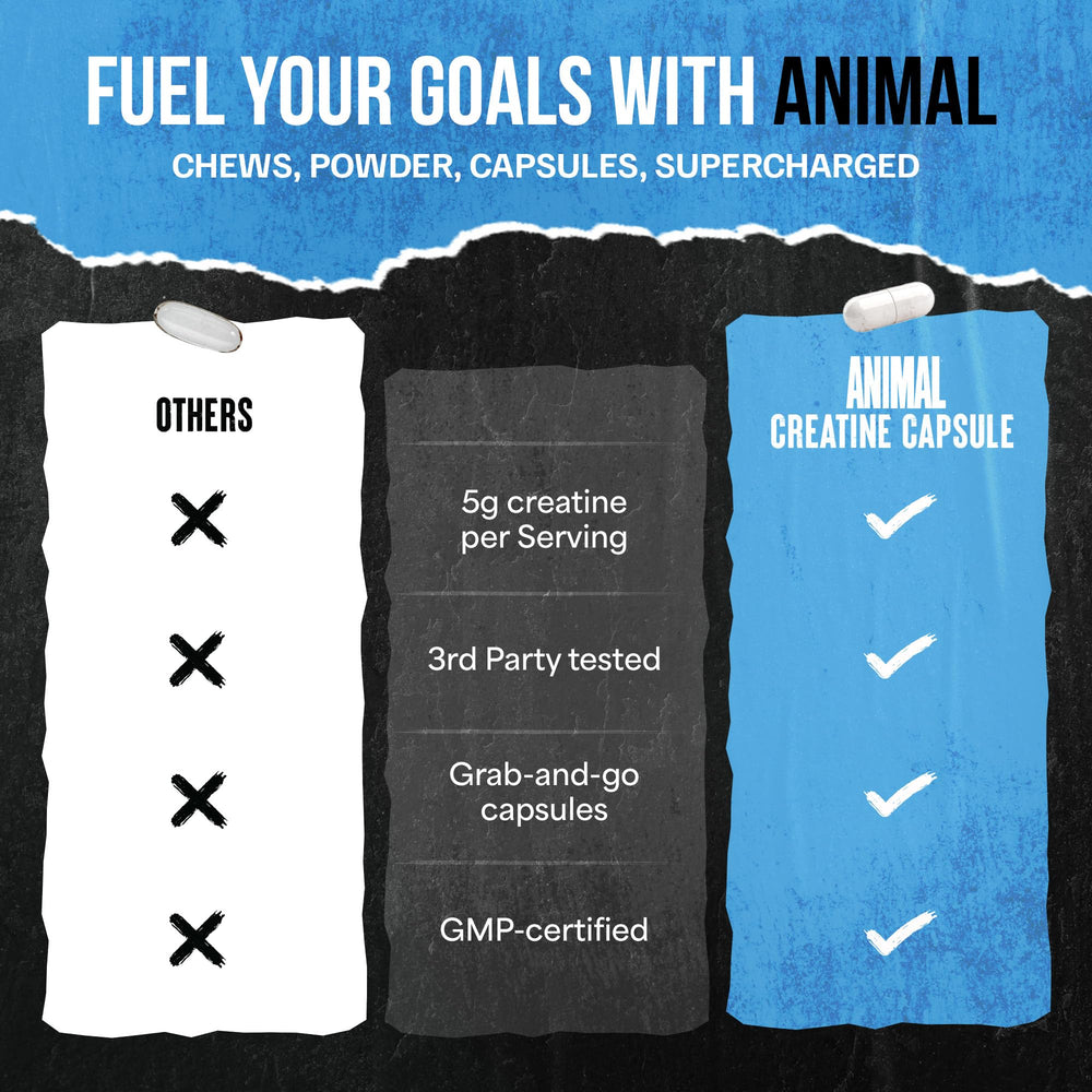 Graphic illustrating 2.5g creatine per serving