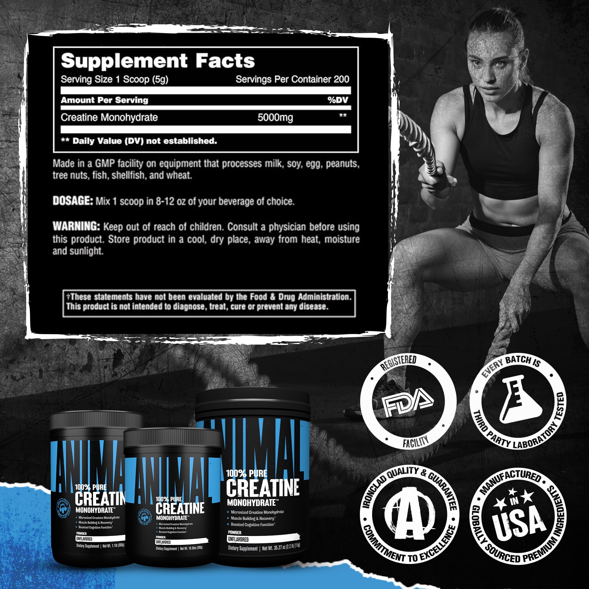 Athlete using creatine powder for workouts