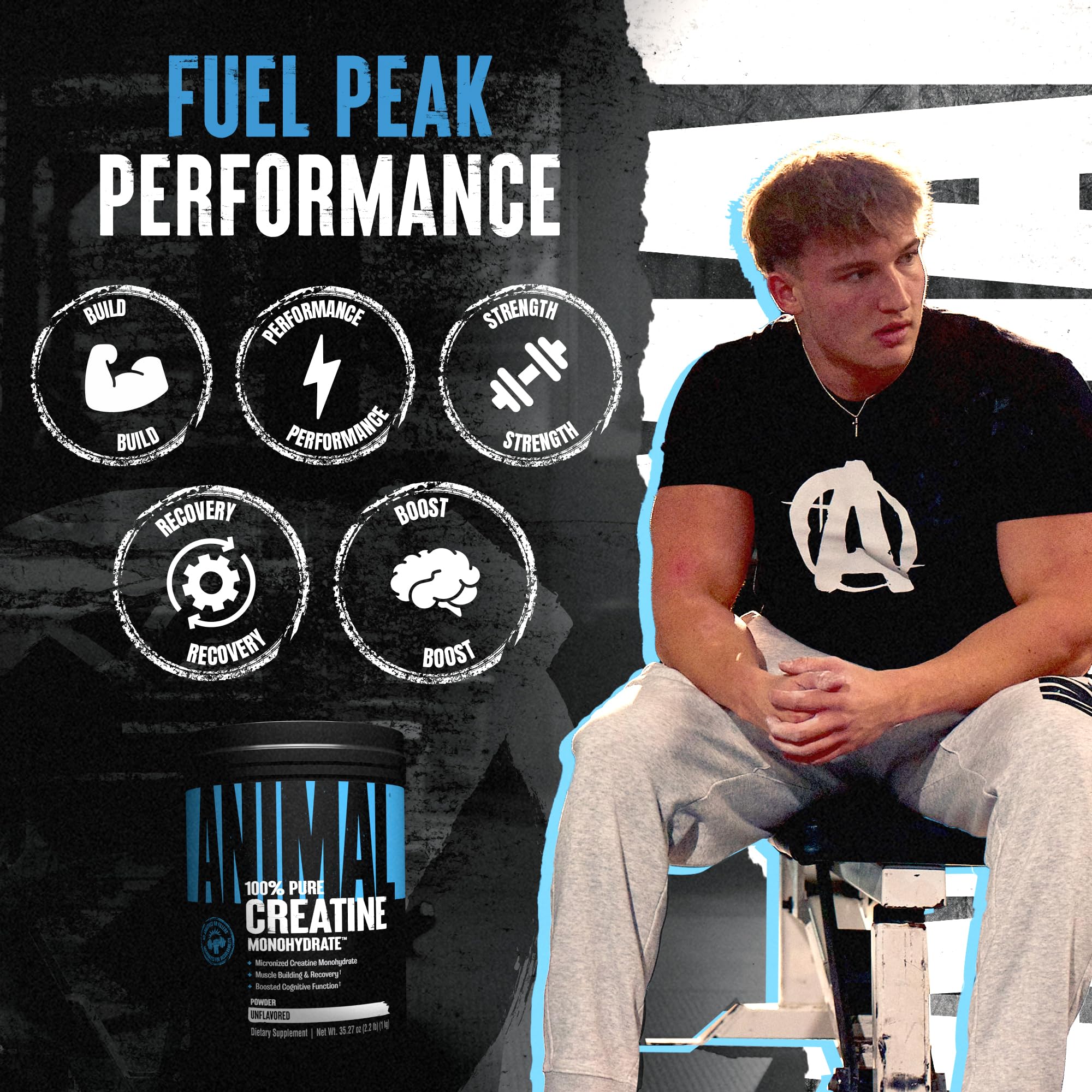 Scoop with 5 g serving of creatine monohydrate