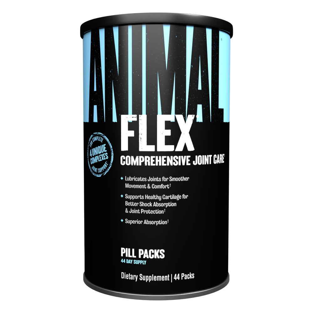 Animal Flex bottle and box showing joint support formula