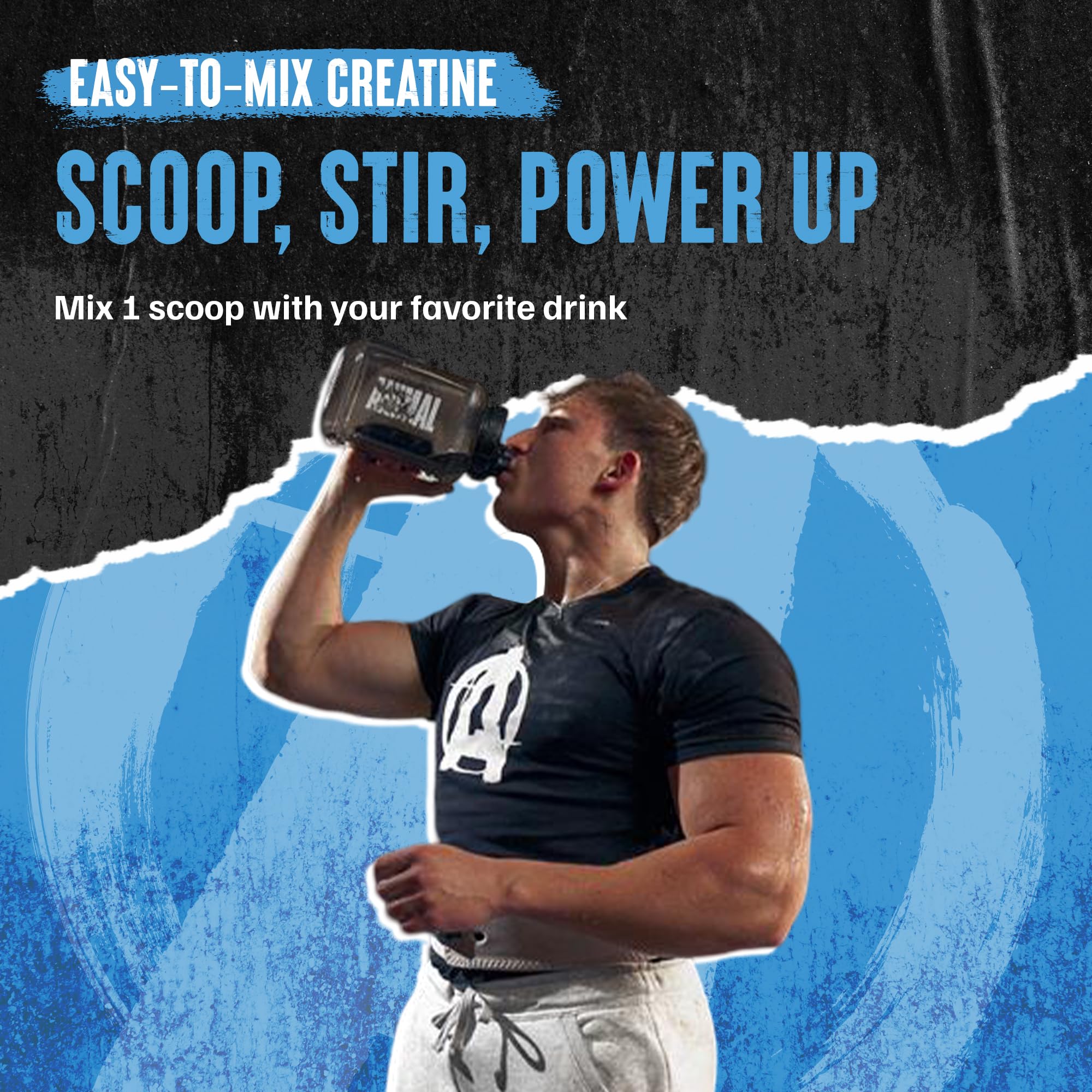 Athlete performing high-intensity training with creatine